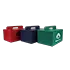 Boîte à poignée colorée avec sérigraphie