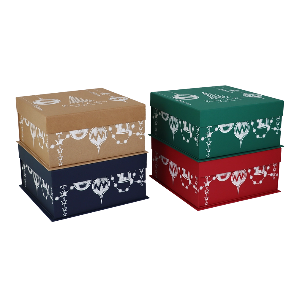 Boîtes à Fond et Couvercle Noël