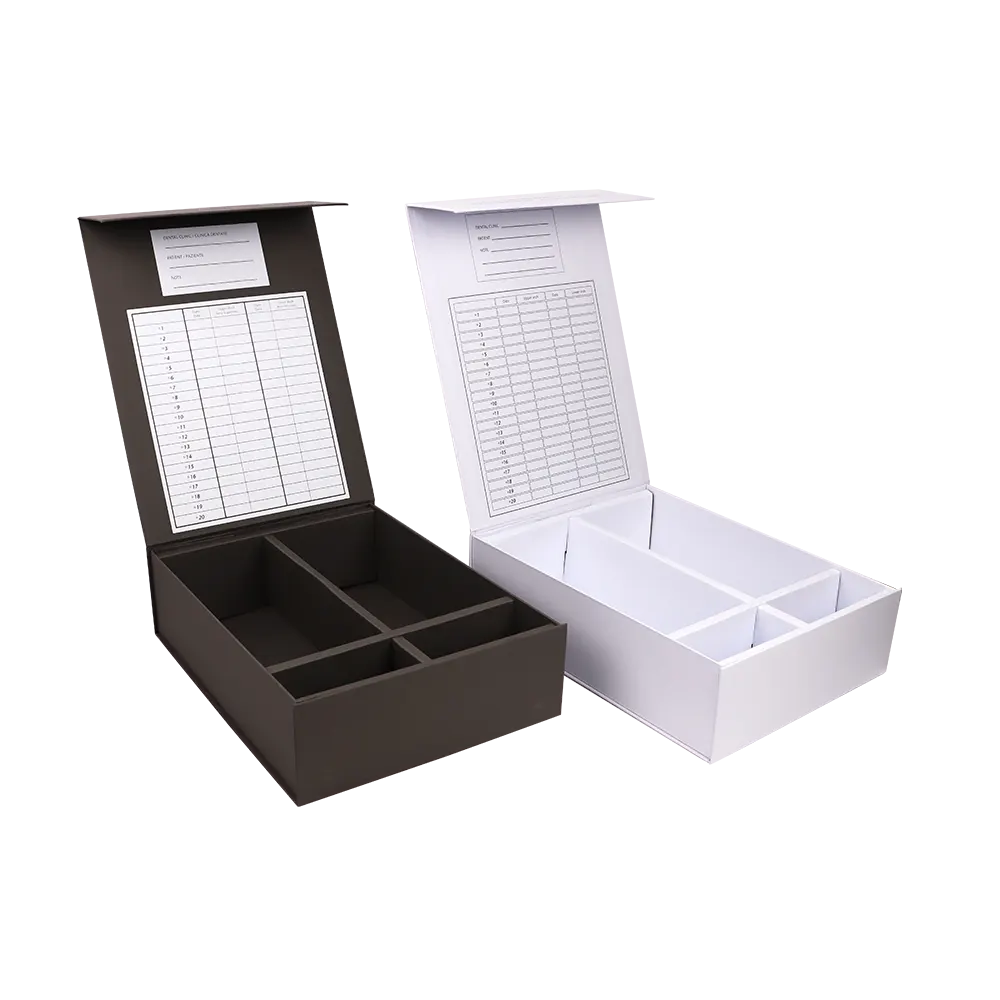 Boîtes avec fermeture aimantée